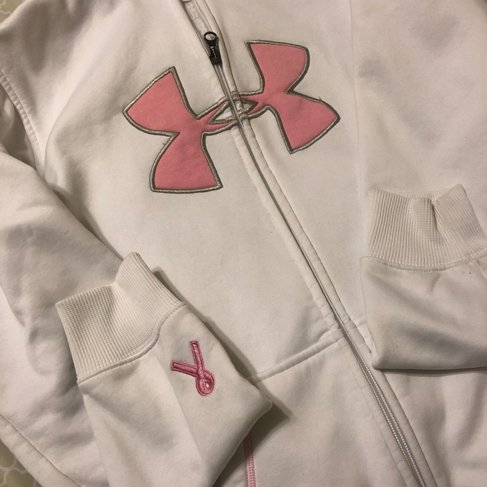 Breast cancer awareness UA small fullzip hoodie